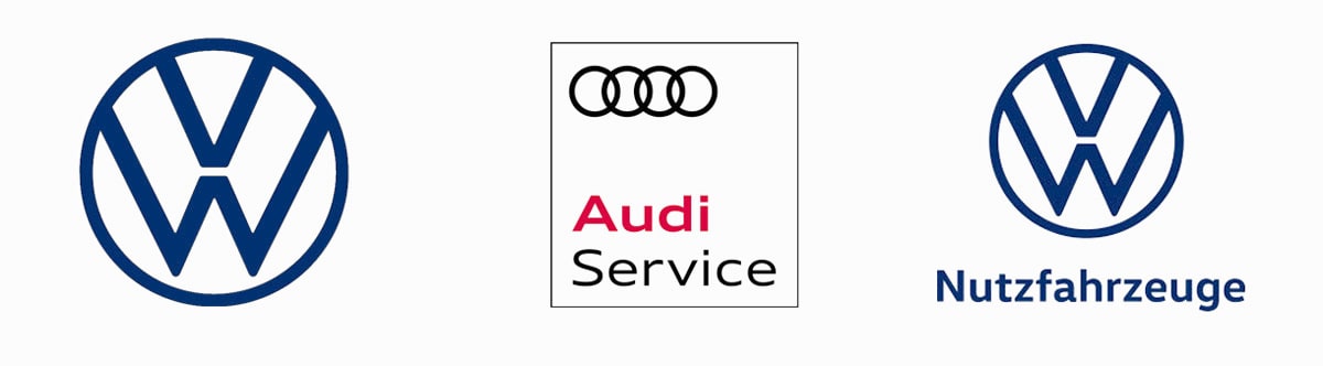 Service Partnerlogos, Audi, VW