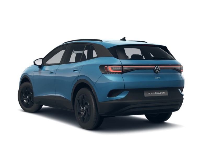 ID.4 Autohaus Burkard Fahrzeug von hinten links blau