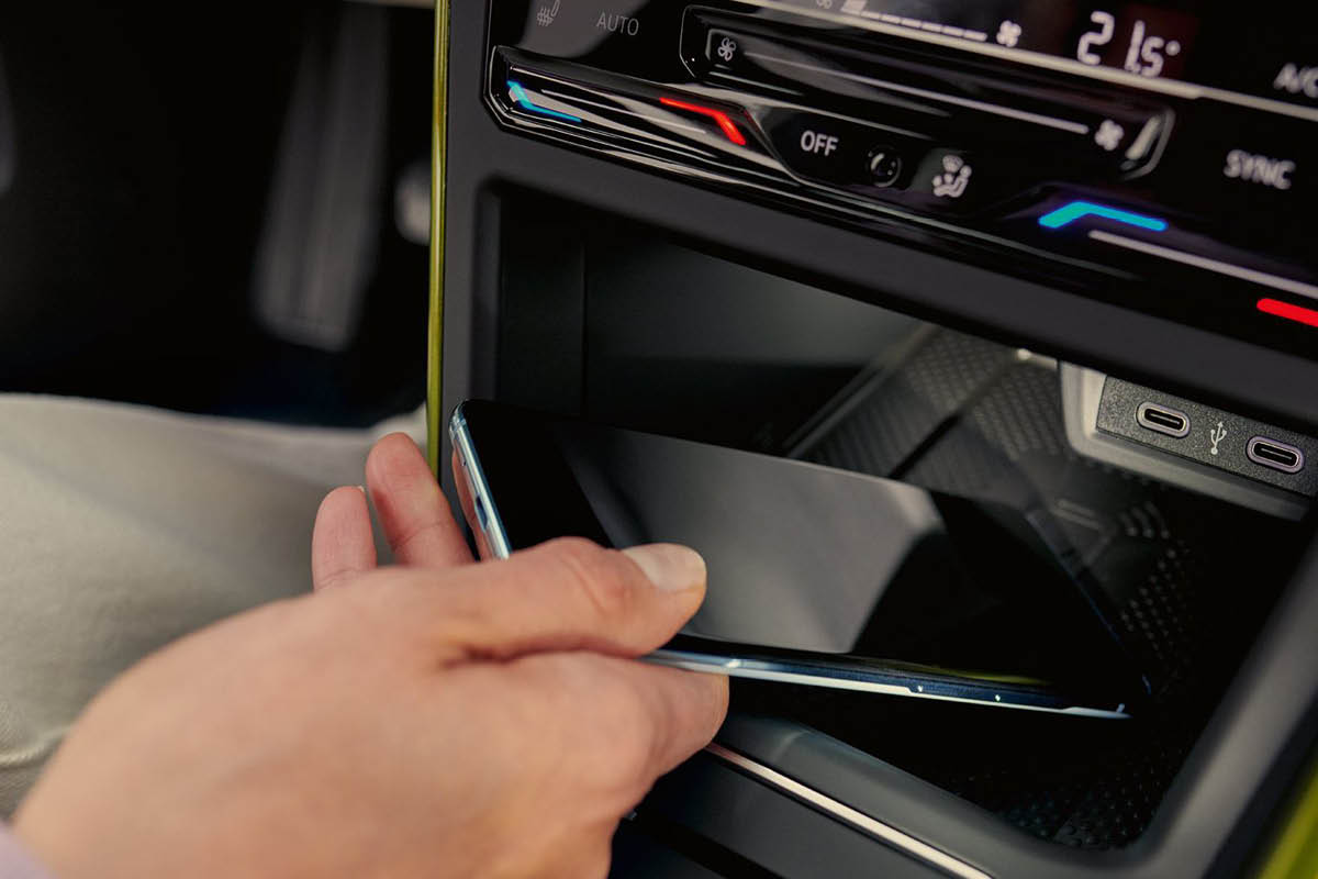 VW Taigo, Ablagefach für Wireless Charging