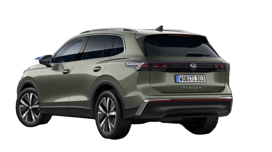 VW Tiguan grün schräg hinten 