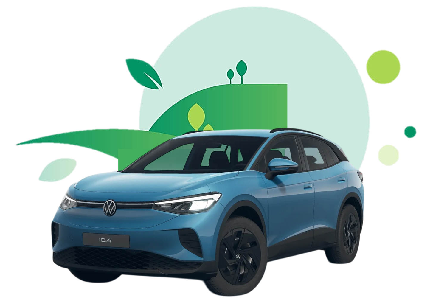 Der VW T-Roc in Gelb vor einem Weltall-Hintergrund