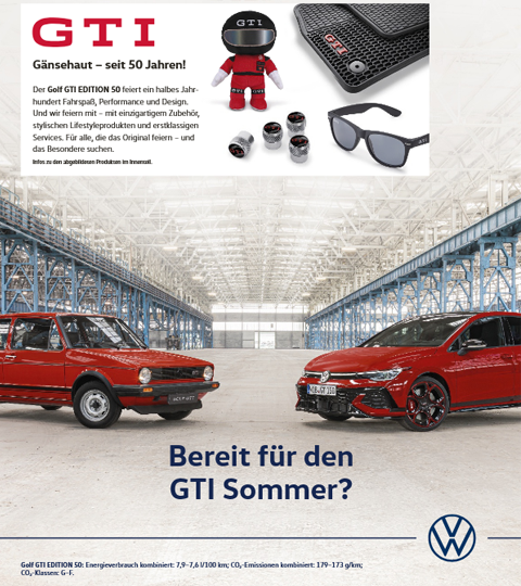 zu sehen ist das front foto pdf vom neuen VW Prospekt